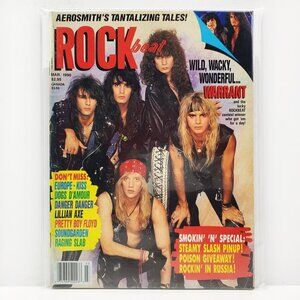 Rock Beat Magazine Soundgarden KISS Skid Row Warrant Slash Mar 1990 Unread Stock